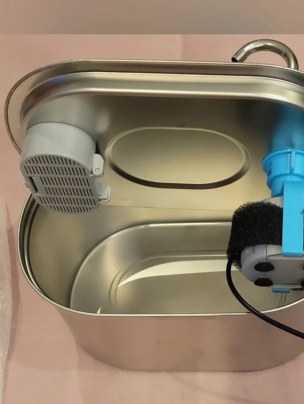 Stainless Steel Cat Water Fountain - Silver